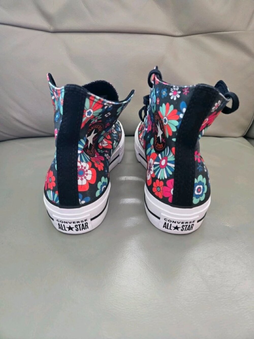 NEW Womens Converse Chuck Taylor All Star Lift Hi Black Y2K Floral Platform 9 - Picture 5 of 6